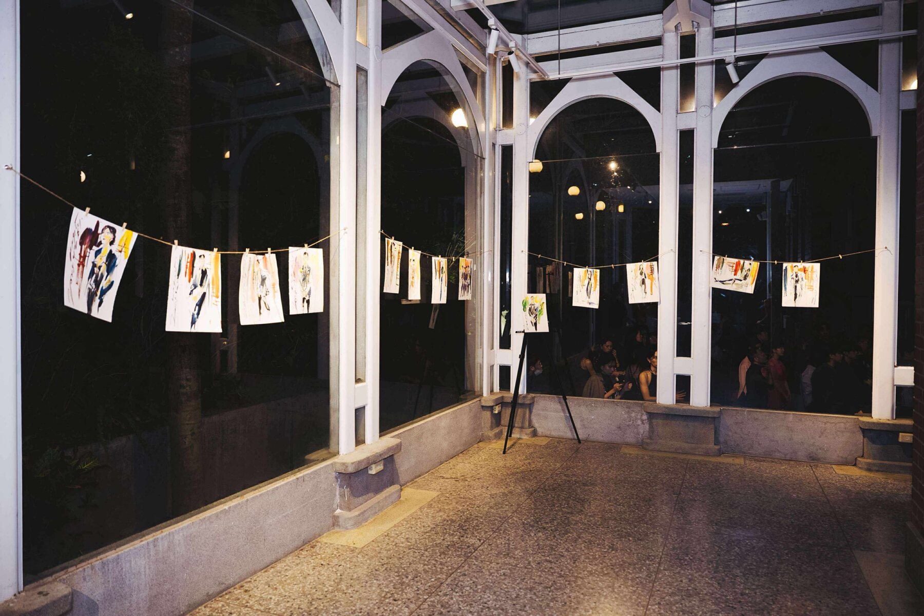 An evolving gallery across the venue